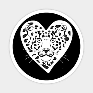 Wild Leopard Valentines Magnet